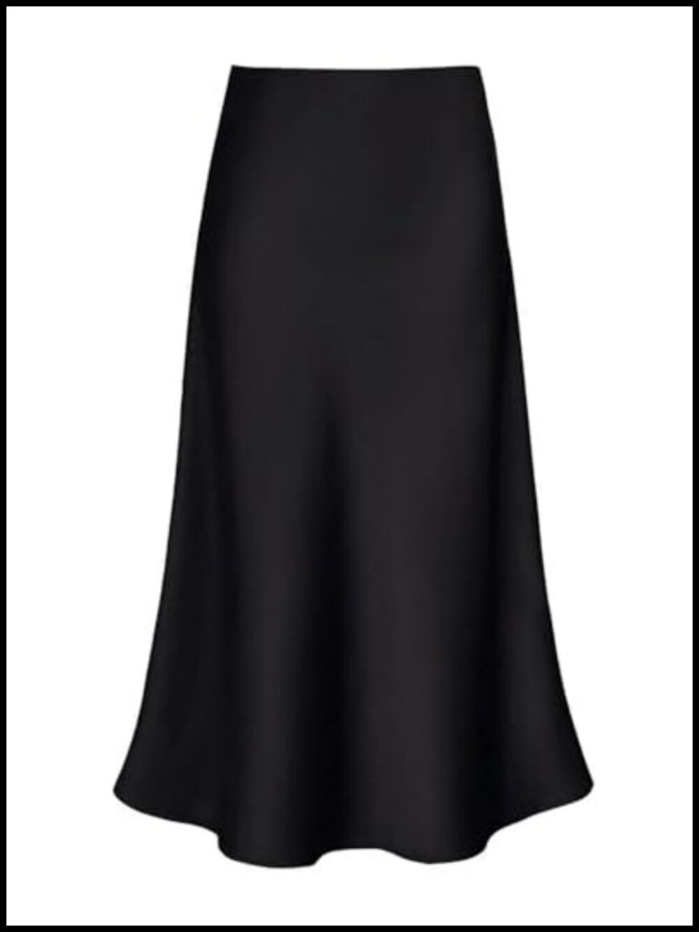 Women Satin Midi Skirt High Waisted A Line Flowy Long Skirt